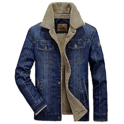 Men's Winter Jacket Winter Coat Parka Denim Jacket Outdoor Street Daily Winter Fall Regular Coat Regular Fit Thermal Warm Breathable Sporty Casual Jacket Long Sleeve Solid Color Fur Trim Pocket Blue Lightinthebox Men's Winter Jacket Winter Coat Parka Denim Jacket Outdoor Street Daily Winter Fall Regular Coat Regular Fit Thermal Warm Breathable Sporty Casual Jacket Long Sleeve Solid Color Fur Trim Pocket Blue Lightinthebox