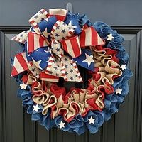 National Independence Day Wreath Decorations Family Holiday Costumes Props Wreath Lightinthebox - thumbnail