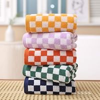 Cotton Chessboard Grid Highly Absorbent Face Towel Lighter Weight Super Absorbent Quick Dry Perfect Bathroom Towel for Daily Use Contains Towel(13 x 27.5Inches)/1 Piece Lightinthebox