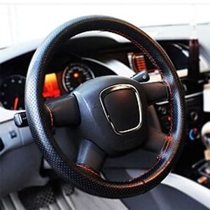 Braid On Steering Wheel Car Steering Wheel Cover With Needles and Thread Artificial leather Diameter 38cm Steering Cover miniinthebox