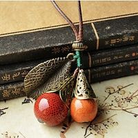 1pc Pendant Necklace Collar Necklace For Women's Street Gift Beach Ceramic Long Precious  Long Necklace Lightinthebox - thumbnail