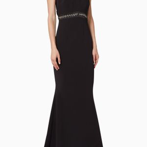 Shenice Embroidered Back Crepe Gown