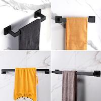 2-Pack Bathroom Towel Bars 2-Pieces 24-Inch Bath Accessories Towel Racks and 12 Hand Towel Holder Heavy Duty Wall Mounted Kitchen Towel Hanger Rods Matte Black Lightinthebox