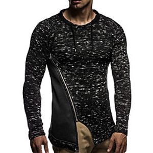 Men's Unisex Pullover Knitted Color Block Stylish Vintage Style Long Sleeve Sweater Cardigans Crew Neck Fall Winter Black miniinthebox