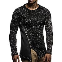 Men's Unisex Pullover Knitted Color Block Stylish Vintage Style Long Sleeve Sweater Cardigans Crew Neck Fall Winter Black miniinthebox - thumbnail