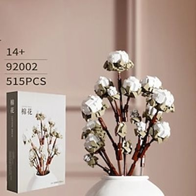 New Ideas Series Cotton Bouquet Flowers Building Blocks Bricks Kid Gift Decompression Toys Girls Home Furnishings Bricks Valentine's Day for Girls Lightinthebox