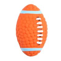 For Pet Latex Rugby Ball Squeaker Dog Toy - 5.5X9cm