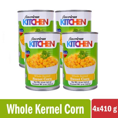 American Kitchen Whole Kernal Corn 4X410gm (104040174414) American Kitchen Whole Kernal Corn 4X410gm (104040174414)