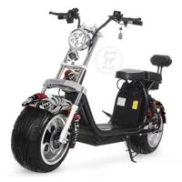 Megawheels 3000W Trendy Coco Harley Scooter With Fat Wheels & 60 V Lithium Removable Battery, Adults Electric Scooter- White Nostalgic