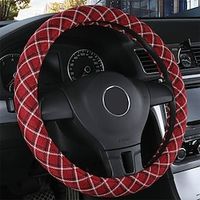 Steering Wheel Cover Style Deluxe Flax Universal Car Steering Wheel Protector Anti-Slip Soft Interior Accessories for Women Men fit Car SUV Truck etc  15 inch four Seasons miniinthebox - thumbnail