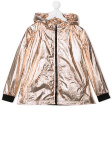 Andorine metallized hooded jacket - GOLD