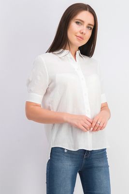 Womens Short Sleeve Penelope Shirt White Womens Short Sleeve Penelope Shirt White