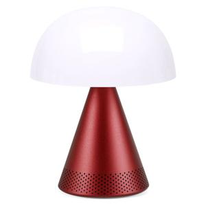 Lexon Mina L Audio Portable Led Lamp W/ 360 Degree Built-In Bt Speaker-Dark Red