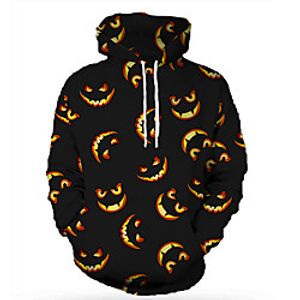 Men's Unisex Pullover Hoodie Sweatshirt Graphic Prints Emoji Face Print Daily Sports 3D Print 3D Print Casual Hoodies Sweatshirts  Black miniinthebox