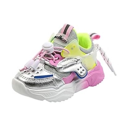 Boys Girls' Trainers Athletic Shoes Daily Sports  Outdoors Casual School Shoes Mesh PU Shock Absorption Toddler(2-4ys) School Daily Outdoor Exercise Running Shoes Walking Shoes Black Rosy Pink White Lightinthebox