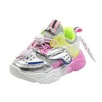 Boys Girls' Trainers Athletic Shoes Daily Sports  Outdoors Casual School Shoes Mesh PU Shock Absorption Toddler(2-4ys) School Daily Outdoor Exercise Running Shoes Walking Shoes Black Rosy Pink White Lightinthebox - thumbnail