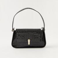 Sasha Croco Textured Baguette Bag with Flap Closure - thumbnail