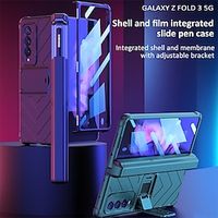 Phone Case For Samsung Galaxy Full Body Case Z Fold 3 Pencil Holder with Stand Anti-Scratch Solid Colored TPU miniinthebox - thumbnail