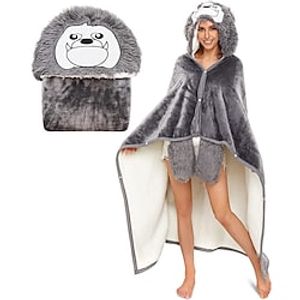 Adults' Nightwear Wearable Blanket Hoodie Lion Character Onesie Pajamas Flannel Cosplay For Men and Women Carnival Animal Sleepwear Cartoon Festival  Holiday Costumes Lightinthebox