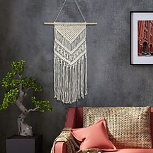 Hand Woven Macrame Wall Tapestry Bohemian Boho Art Decor Blanket Curtain Hanging Home Bedroom Living Room Decoration Nordic Handmade Tassel Cotton miniinthebox