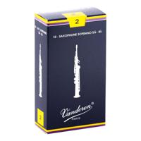 Vandoren Traditional SR202 Soprano Saxophone Reeds - Strength 2 - 10 Pieces