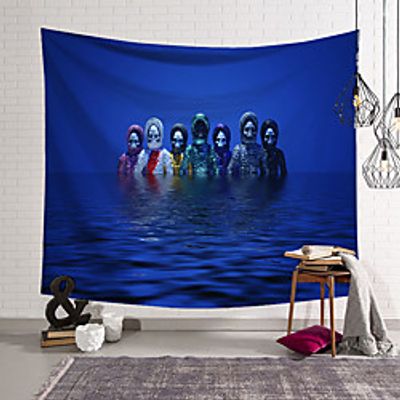 Halloween Wall Tapestry Art Decor Blanket Curtain Hanging Home Bedroom Living Room Decoration(Psychedelic Haunted Scary Pumpkin Skull Skeleton Bat Castle Grim Reaper Polyester miniinthebox