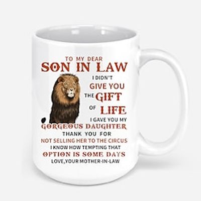 Best Son-in-Law Mug Son in law Coffee Mugs - Funny Son InLaw Gift - Unique Family Gag Gift - Birthday Christmas Novelty Present Ideas Cup Ceramic 11oz Lightinthebox