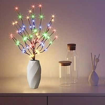1pc 20 LED Colorful Willow Branch Light, Flower Bouquet Decoration Light, High-footed Vase Filler Willow Branch Light Mother's Day Christmas Wedding Party String Garland Home Decoration Light Lightinthebox