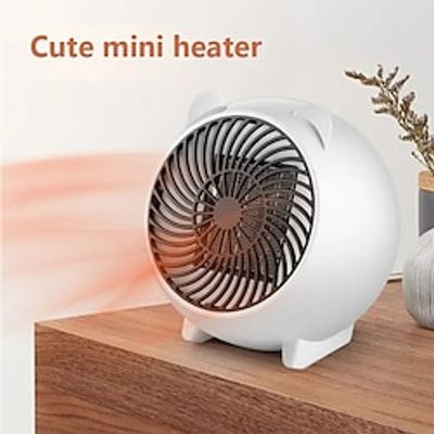 Portable PTC Ceramic Space Heater with Thermostat - 500W Mini Electric Heater for Indoor Office Desktop and Home Use - Energy Efficient and Safe Heating Solution Lightinthebox
