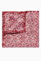 Floral Print Pocket Square in Silk