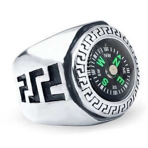 Punk Geomeric Compass Ring