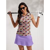 Women's Golf Polo Shirt Pink Sleeveless Top Ladies Golf Attire Clothes Outfits Wear Apparel Lightinthebox