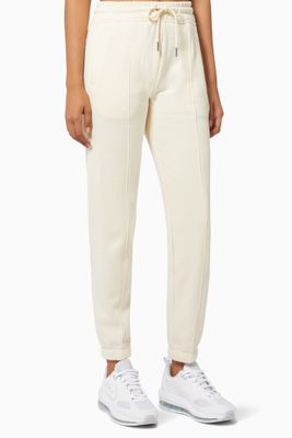 Off-placed Monogram Joggers in Organic Cotton Blend Off-placed Monogram Joggers in Organic Cotton Blend
