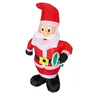 Christmas Decorations Event Venue Layout Props 1.2m Small Crutch Santa Claus Inflatable Air Model Lightinthebox