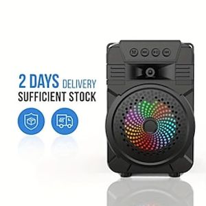 Speaker outdoor portable microphone song card computer subwoofer TWS sound outdoor camping dancing speaker amplifiers RGB lamp with a microphone miniinthebox