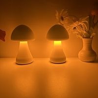 Mushroom Shaped Touch Desk Lamp 3-Color Dimming Charging Bedroom Living Room Atmosphere Lamp Lightinthebox - thumbnail