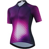 21Grams Women's Short Sleeve Cycling Jersey Summer Spandex Purple Gradient Bike Top Mountain Bike MTB Road Bike Cycling Quick Dry Moisture Wicking Sports Clothing Apparel / Stretchy / Athleisure miniinthebox - thumbnail
