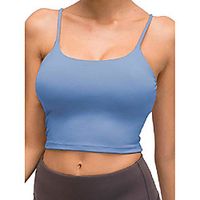 Workout Crop Tops For Women Longline Camisole Shirts Teen Girl Summer Seamless Padded Sports Bra For GymYogaRunning Lightinthebox - thumbnail