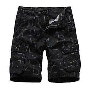 Men's Hiking Shorts Hiking Cargo Shorts Stripes Summer Outdoor 10 Regular Fit Ripstop Quick Dry Multi Pockets Breathable Cotton Shorts Dark Grey Army Green Black Blue Khaki Work Beach Traveling 30 Lightinthebox