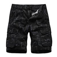 Men's Hiking Shorts Hiking Cargo Shorts Stripes Summer Outdoor 10 Regular Fit Ripstop Quick Dry Multi Pockets Breathable Cotton Shorts Dark Grey Army Green Black Blue Khaki Work Beach Traveling 30 Lightinthebox - thumbnail