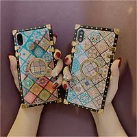 Phone Case For Apple Back Cover iPhone 12 iPhone 12 Pro Max iPhone XR iPhone 12 Pro iPhone XS iPhone XS Max iPhone 12 Mini iPhone X iPhone 8 Plus iPhone 8 Shockproof Ring Holder Pattern Geometric miniinthebox - thumbnail