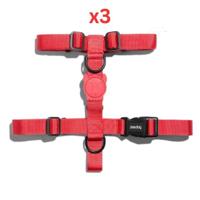 Zee Dog Neon Coral H-Harness Medium (Pack Of 3)