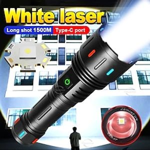 New 600W Led Flashlight Rechargeable Torch Usb Powerful Tactical Flash Light Zoomable Hunting Lantern Long Shot Hand Lamp Lightinthebox