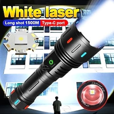 New 600W Led Flashlight Rechargeable Torch Usb Powerful Tactical Flash Light Zoomable Hunting Lantern Long Shot Hand Lamp Lightinthebox