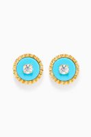 Coco Femme Turquoise Diamond Earrings in 18kt Yellow Gold Coco Femme Turquoise Diamond Earrings in 18kt Yellow Gold
