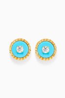 Coco Femme Turquoise Diamond Earrings in 18kt Yellow Gold - thumbnail