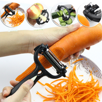 Durable Multi-function Stainless Steel Vegetable Fruit Slicer Cutter Rotating Peeler Kitchen Tools