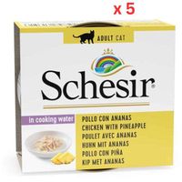 Schesir Cat Wet Food Chicken With Pineapple 75G Can (Pack Of 5) - thumbnail