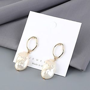 Women's Earrings Dangle Earrings Drop Stylish Simple European Korean Sweet Imitation Pearl Earrings Jewelry White For Wedding Party Evening Street Date Festival miniinthebox