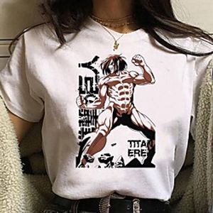 Inspired by Attack on Titan Cosplay Anime Cartoon Polyester  Cotton Blend Print Harajuku Graphic Kawaii T-shirt For Women's  Men's Lightinthebox